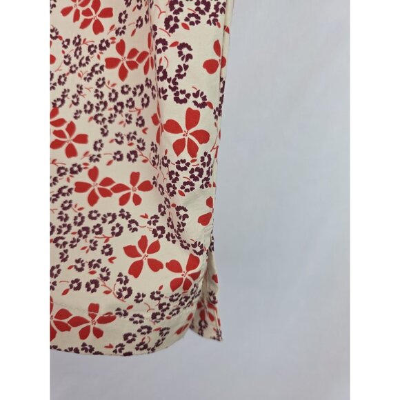 GAP Women's Skirt Size 16 Pink Floral Pencil Side Slits Pockets Skirt - Picture 4 of 9